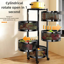 Load image into Gallery viewer, 360° Rotating Multi-Layer Kitchen Round Storage Rack