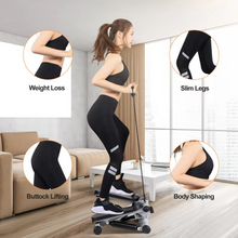 Load image into Gallery viewer, Mini Stepper with Resistance Bands and LCD Display for Home Workouts, Supports up to 220 lbs