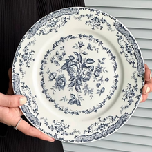 Load image into Gallery viewer, Retro Nordic Ceramic Flower Pattern Dinner Plate Set