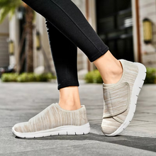 Load image into Gallery viewer, Women's Wide Fit Adjustable Walking Shoes, Cushioned Comfort