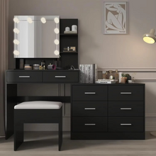 Load image into Gallery viewer, Nordic Postmodern Makeup Vanity Desk Set with Mirror and LED Lighting