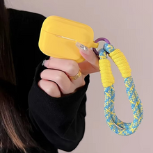 Load image into Gallery viewer, Soft Silicone Candy Color Earbud Case with Lanyard