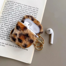Load image into Gallery viewer, Leopard Plush AirPods Case, Luxury Soft Fur Protective Cover