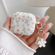 Load image into Gallery viewer, Floral Print Silicone Earphone Case with Keychain for Wireless Earbuds