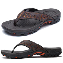 Load image into Gallery viewer, Mens Athletic Flip Flops with Contoured Footbed and Rubber Grip Sole