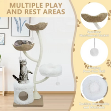 Load image into Gallery viewer, 63" Cat Condo with Scratching Posts, Plush Perches and Hidden Cave