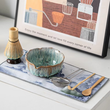 Load image into Gallery viewer, Petal Matcha Set 8 Piece Handcrafted Matcha Tea Ceremony Kit with Glazed Bowl and Whisk