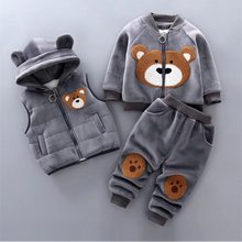 Load image into Gallery viewer, Cozy Cotton Baby Winter Outfit Set, Warm Hooded Sweater and Pants for Boys and Girls