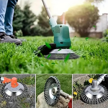 Load image into Gallery viewer, Heavy-Duty 6 and 8 Inch Steel Wire Rotary Brush Cutter Head for String Trimmers
