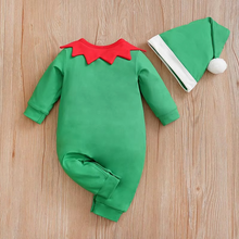 Load image into Gallery viewer, Christmas Elf Baby Jumpsuit Comfortable Long Sleeve Romper for Newborns