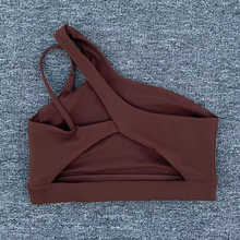 Load image into Gallery viewer, Women's Shockproof Sports Bra with Oblique Shoulder Straps for Running, Yoga, and Fitness