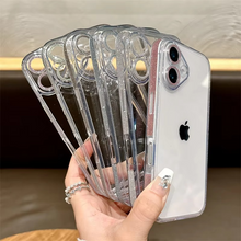 Load image into Gallery viewer, Luxury Glitter Shockproof Clear Tempered Glass Case with Lens Protection