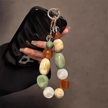 Load image into Gallery viewer, Retro Beaded Alien Charm Phone Strap and Keychain