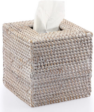 Load image into Gallery viewer, Rattan Nordic Square Tissue Box Organizer