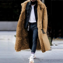 Load image into Gallery viewer, Men's Luxury Faux Fur-Lined Winter Coat – Extended Sizes Available