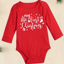 Load image into Gallery viewer, My First Christmas Deer Print Cotton Baby Romper