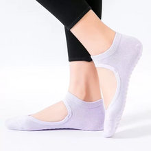 Load image into Gallery viewer, Non Slip Backless Yoga Socks with Breathable Cotton Grip