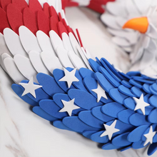 Load image into Gallery viewer, Patriotic Eagle American Flag Wreath for Independence Day