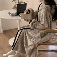 Load image into Gallery viewer, Plush Hooded Robe with Button Closure