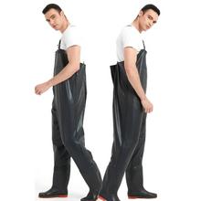 Load image into Gallery viewer, Waterproof PVC Chest Waders with Boots for Fishing and Hunting - Anti-Slip, Durable, Unisex