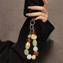 Load image into Gallery viewer, Retro Beaded Alien Charm Phone Strap and Keychain