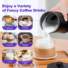 Load image into Gallery viewer, Versatile 4-in-1 Electric Milk Frother for Hot and Cold Beverages