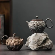 Load image into Gallery viewer, Vintage Ceramic Teapot with Handle and Infuser for Loose Leaf Tea