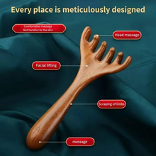 Load image into Gallery viewer, Sandalwood Antler-Shaped Gua Sha Scalp Massager