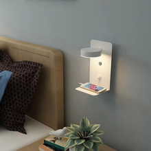Load image into Gallery viewer, Modern LED Wall Light With USB Charging and Touch Switch for Bedroom or Living Room