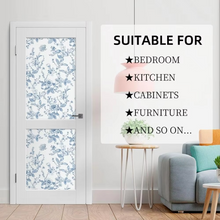 Load image into Gallery viewer, Blue Floral Peel and Stick Botanical Wallpaper