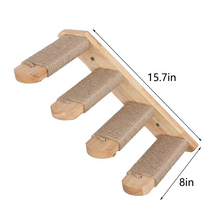 Load image into Gallery viewer, Wall-Mounted Cat Stairway and Scratching Post