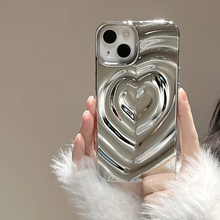 Load image into Gallery viewer, Retro Folds 3D Love Heart iPhone Case