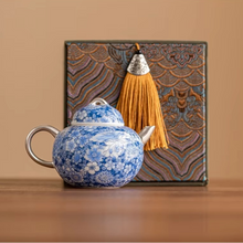 Load image into Gallery viewer, Vintage Blue and White Porcelain Ceramic Teapot for Afternoon Tea
