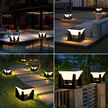 Load image into Gallery viewer, Outdoor Solar Post Light Modern LED Fence and Deck Cap Lamp