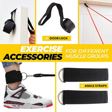 Load image into Gallery viewer, 11-Piece TPE Resistance Band Set with Handles, Door Anchor, Ankle Straps, Carry Bag