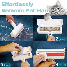 Load image into Gallery viewer, Reusable Pet Hair Removal Mitt and Self-Cleaning Roller Set for Furniture, Couch, and Carpet