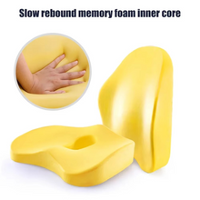 Load image into Gallery viewer, Memory Foam Orthopedic Seat Cushion with Tailbone and Lumbar Support