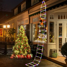 Load image into Gallery viewer, Christmas LED Ladder Lights with Climbing Santa for Indoor Holiday and Tree Decoration