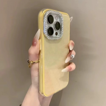 Load image into Gallery viewer, 3 In 1 Bling Glitter Candy Color Phone Case with Diamond Camera Protector