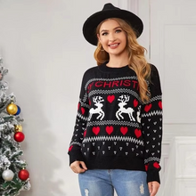 Load image into Gallery viewer, Women's Loose Knit Round Neck Sweater, Comfortable Fit for Everyday and Work