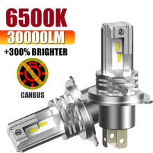 Load image into Gallery viewer, 2pcs 30000LM LED Headlight Bulbs H4 H7 9003 CSP Fanless High Low Beam 12V 24V