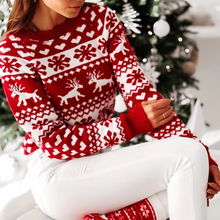Load image into Gallery viewer, Cozy Winter Christmas Snowflake Knit Sweater for Women