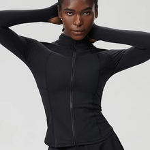 Load image into Gallery viewer, Womens Slim Fit Running Jacket With Full Zip Long Sleeve Lightweight Sports Top