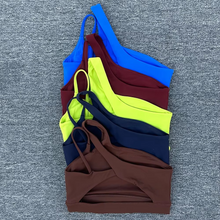 Load image into Gallery viewer, Women's Shockproof Sports Bra with Oblique Shoulder Straps for Running, Yoga, and Fitness