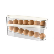 Load image into Gallery viewer, Automatic Rolling Egg Organizer for Refrigerator, Two-Tier Egg Storage Container