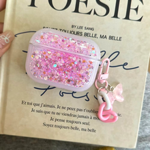 Load image into Gallery viewer, Glitter Sequins Bling Protective Case for AirPods with Keychain