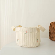 Load image into Gallery viewer, Quilted Baby Diaper Storage and Toy Organizer Tote