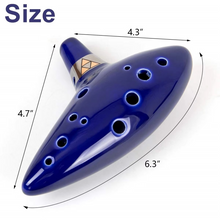 Load image into Gallery viewer, Ceramic Alto C Ocarina Musical Instrument with Song Book and Carry Bag