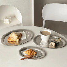 Load image into Gallery viewer, Premium Stainless Steel Oval Dinner Plates for Everyday Meals and Entertaining