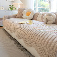 Load image into Gallery viewer, Thick Tuft Fleece Sofa Cover for Warm Winter Coziness